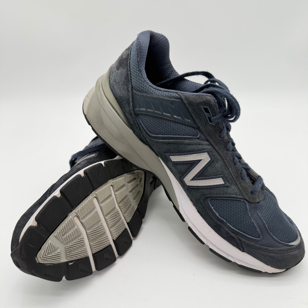 New Balance 990v5 Made in USA Navy Blue Grey Mens 11 Road  Running Shoes